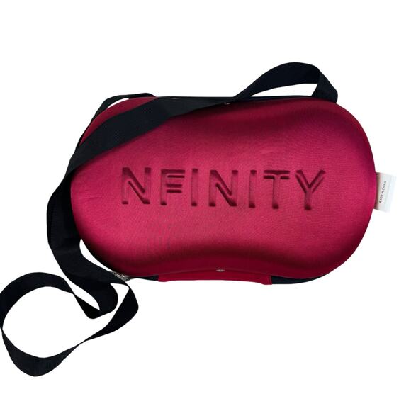 Nfinity Red Zip Around Hard Sided Cheerleading Shoe Case Shoulder Strap - Picture 1 of 5